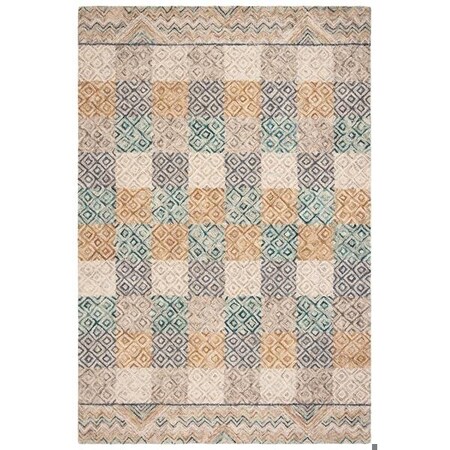 Safavieh 4 x 6 ft. Aspen Hand Tufted Rectangle RugBlue & Gold APN291M-4